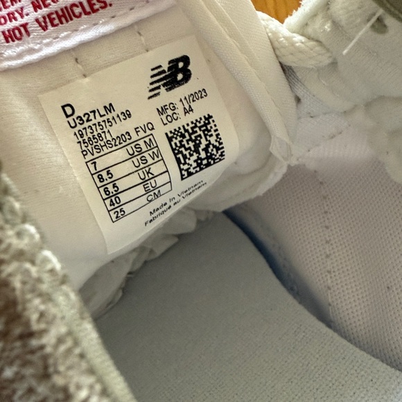 New Balance Sage Green and White Sneakers - Picture 9 of 9